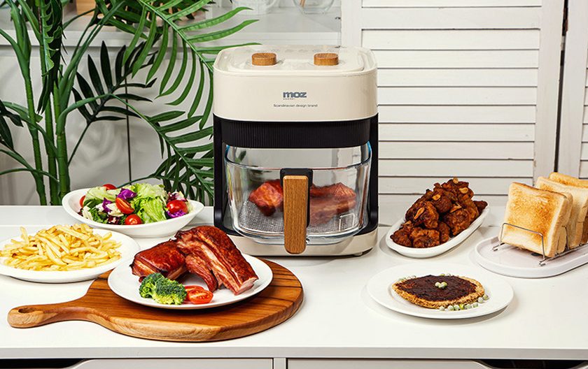 모즈스웨덴 글라스 에어프라이어 4.2L MA-5000G 아이보리 에어프라이기