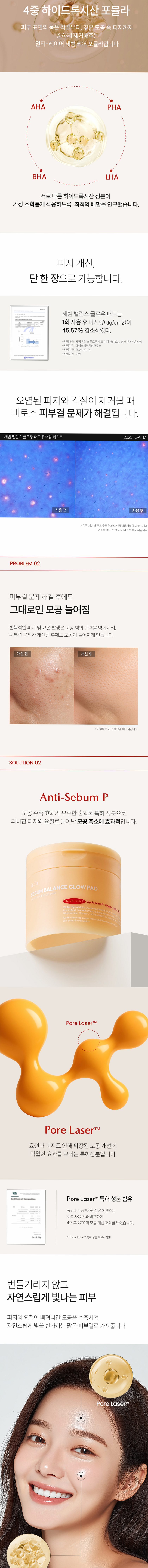 [요철제로 필링패드] 글로우 토너 패드 지우개 좁쌀 피지 모공 각질 아하 바하 60매, 3개